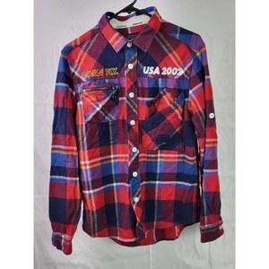 Bornfly Anytown Flannel Medium USA 2002 138140 Thick Flannel‎